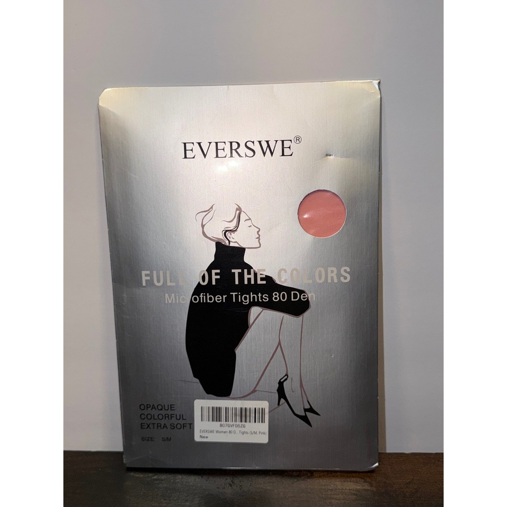 Everswe Microfiber Tights 80 Den‎ Opaque Colorful Extra Soft Pink Size S M